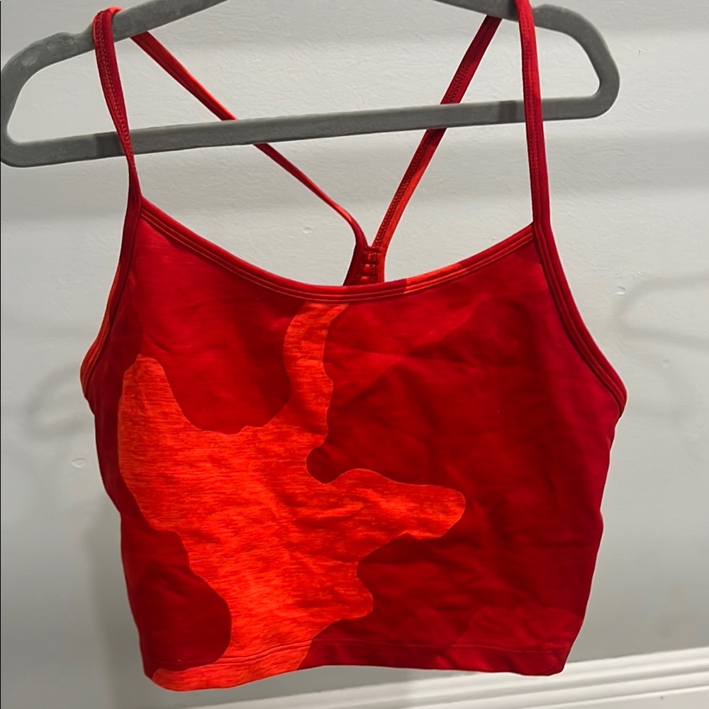 Red and Orange Strappy Crop Top